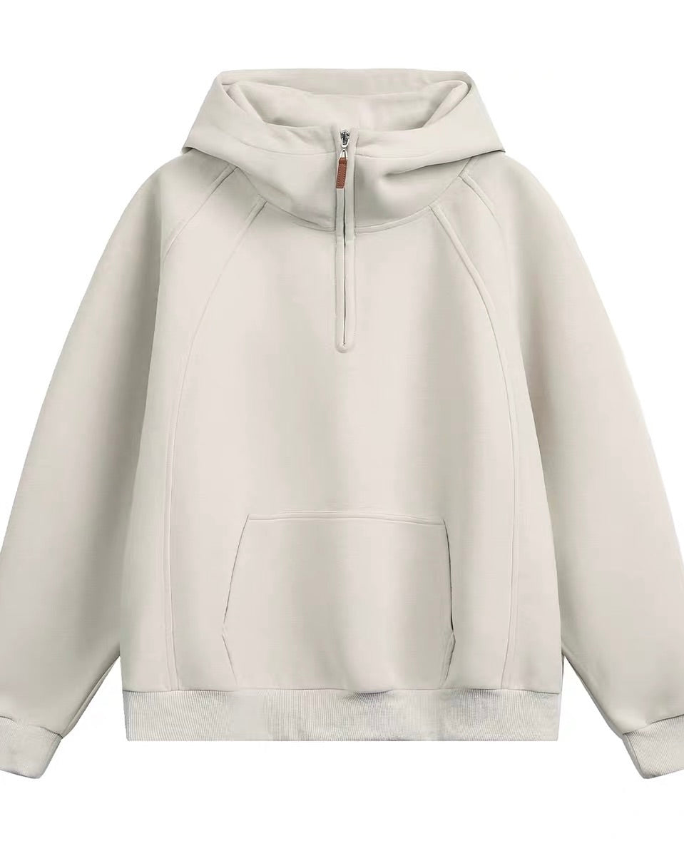 Half Zip Oversized Hoodie