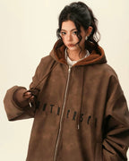 Sherpa Lined Oversized Zip Hoodie