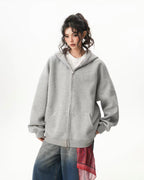 Oversized Basic Zip Hoodie