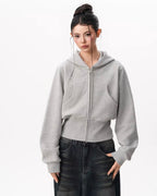 Cropped Zip Hoodie