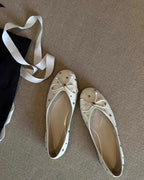 French Studded Ballet Flats