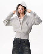 Cropped Zip Hoodie