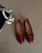 French Studded Ballet Flats