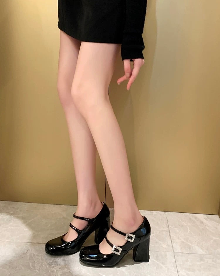 French Crystal Mary Jane Shoes