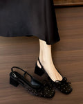 Elegant Ribbon Slingback Heels