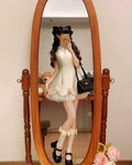 Rosette Layered Mini Dress