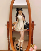 Rosette Layered Mini Dress