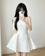 One Shoulder White Dress