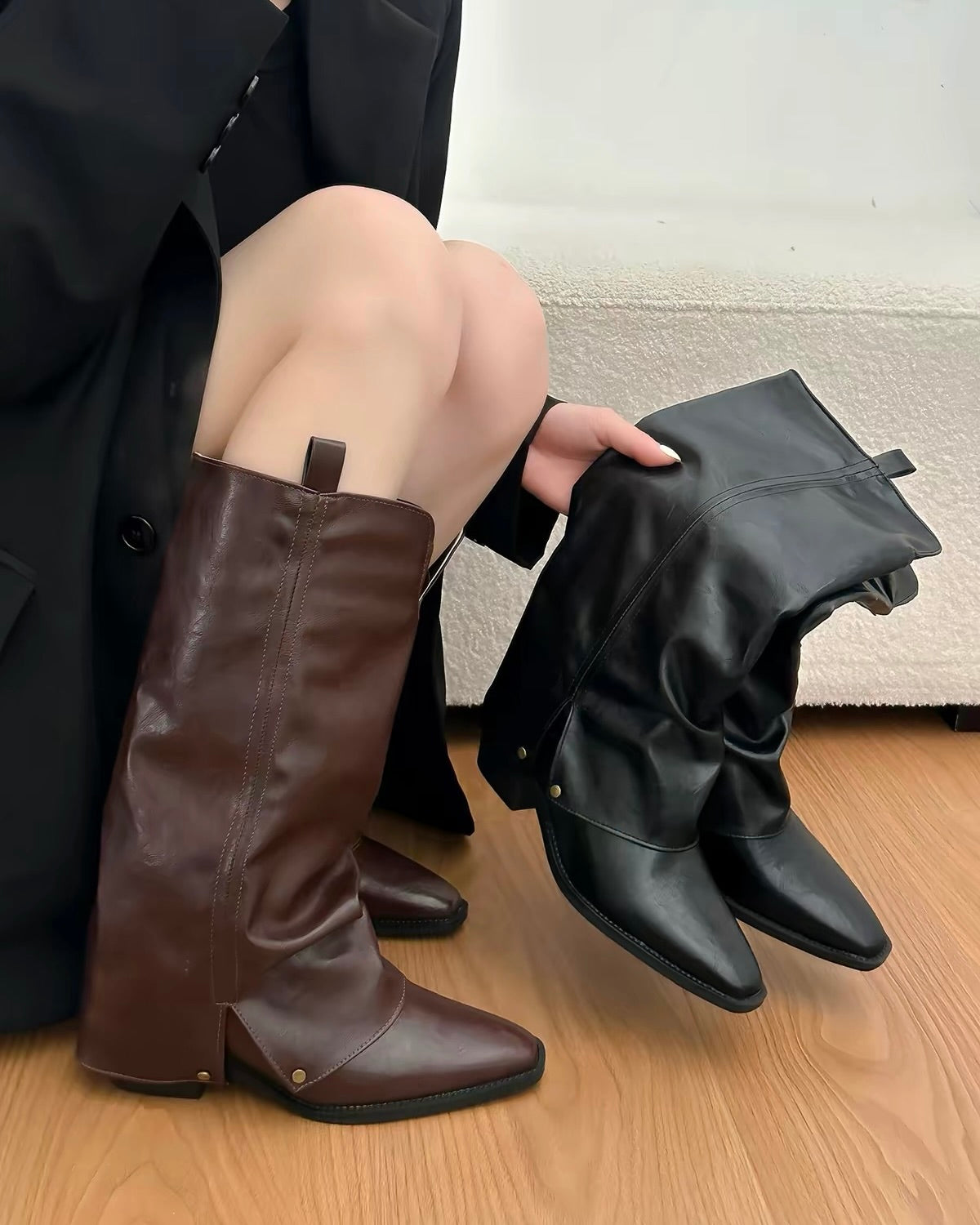Retro Knee High Boots