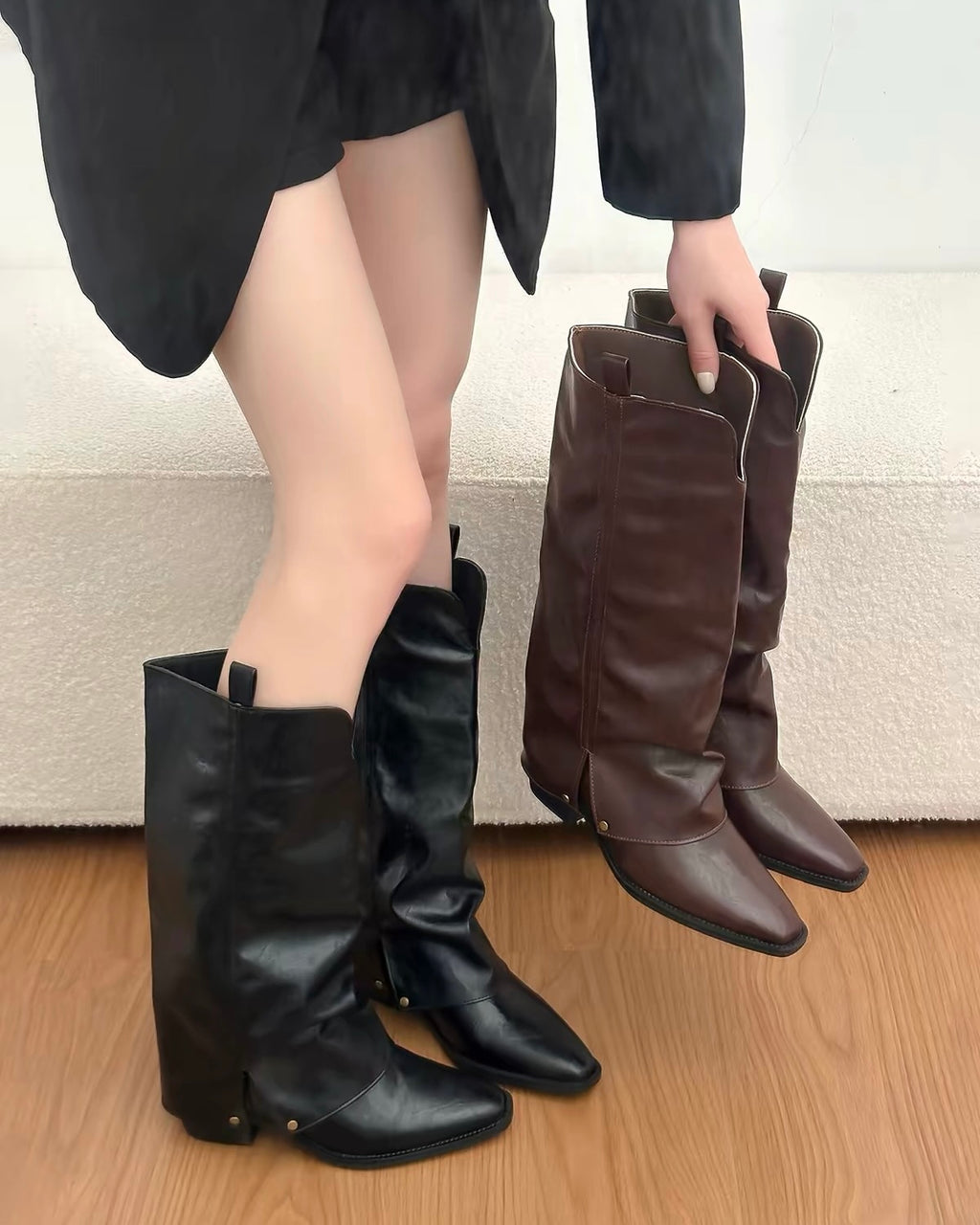 Retro Knee High Boots