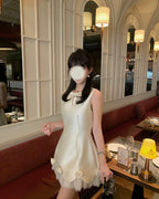 Rosette Layered Mini Dress
