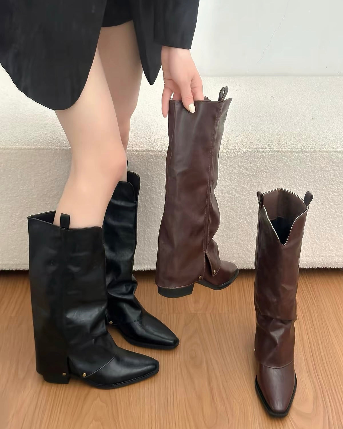 Retro Knee High Boots