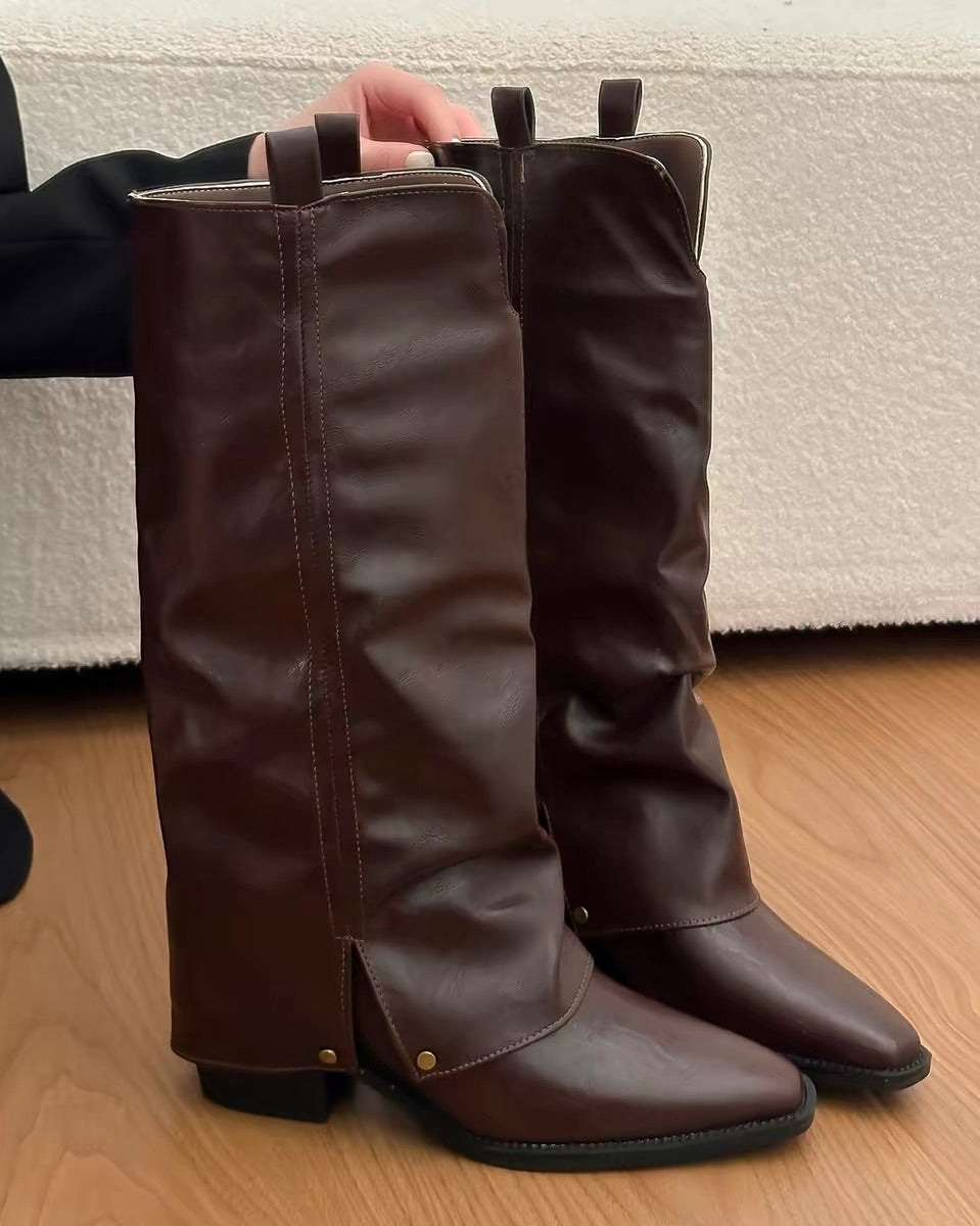 Retro Knee High Boots