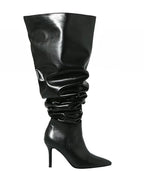 Slouchy Knee-High Stiletto Boots