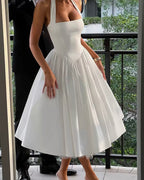 Halter neckline midi dress