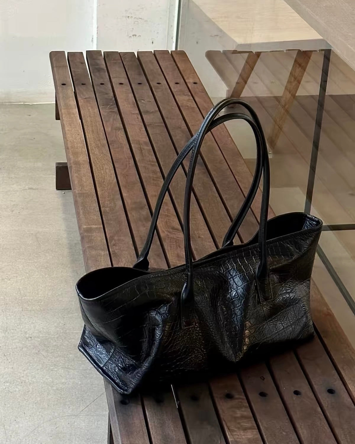 Croc Embossed Tote Bag