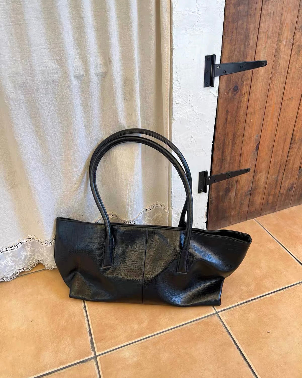 Croc Embossed Tote Bag