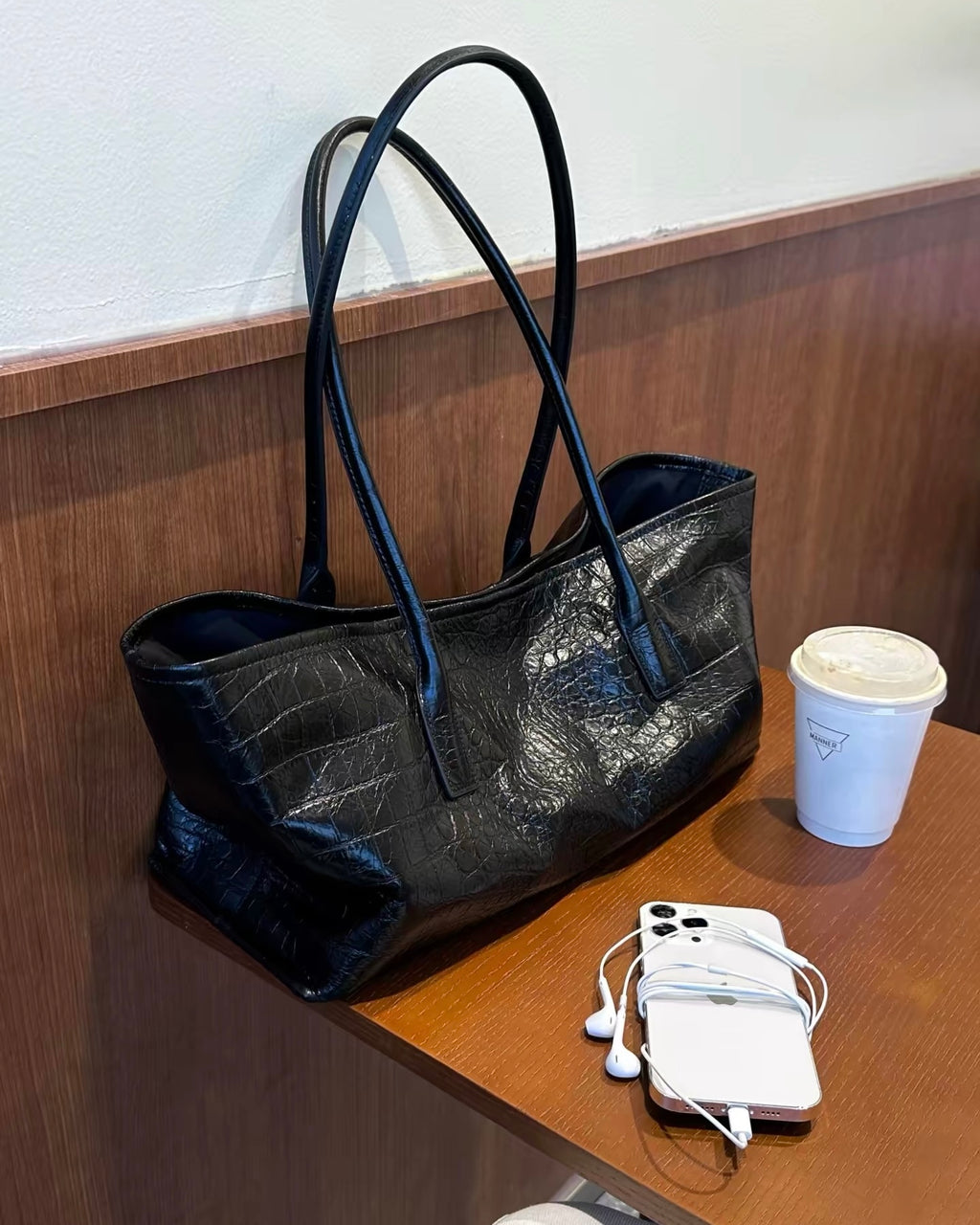 Croc Embossed Tote Bag