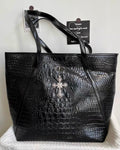 Cross Embossed Tote Bag