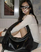 Woven Slouchy Shoulder Bag