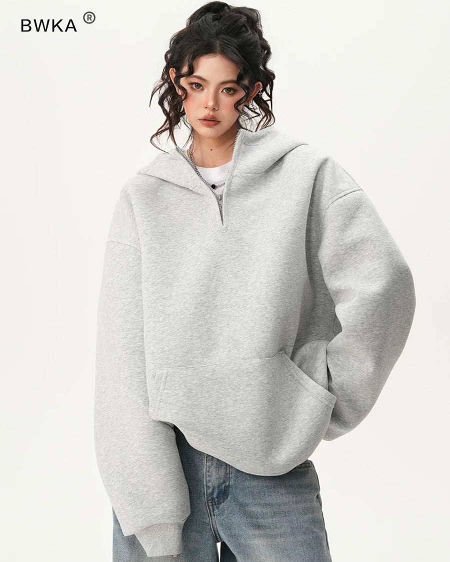 Half-Zip Oversized Hoodie
