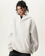 Half-Zip Oversized Hoodie