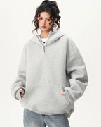Half-Zip Oversized Hoodie