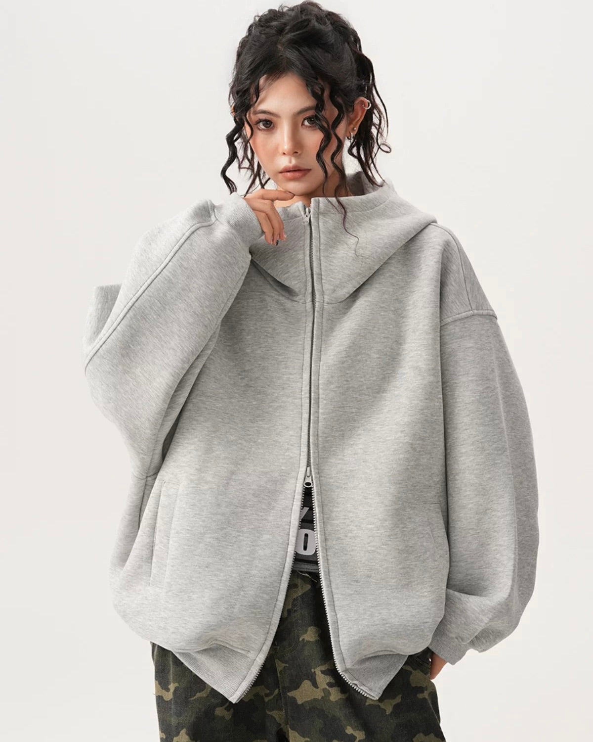 Premium Oversized Zip-Up Hoodie