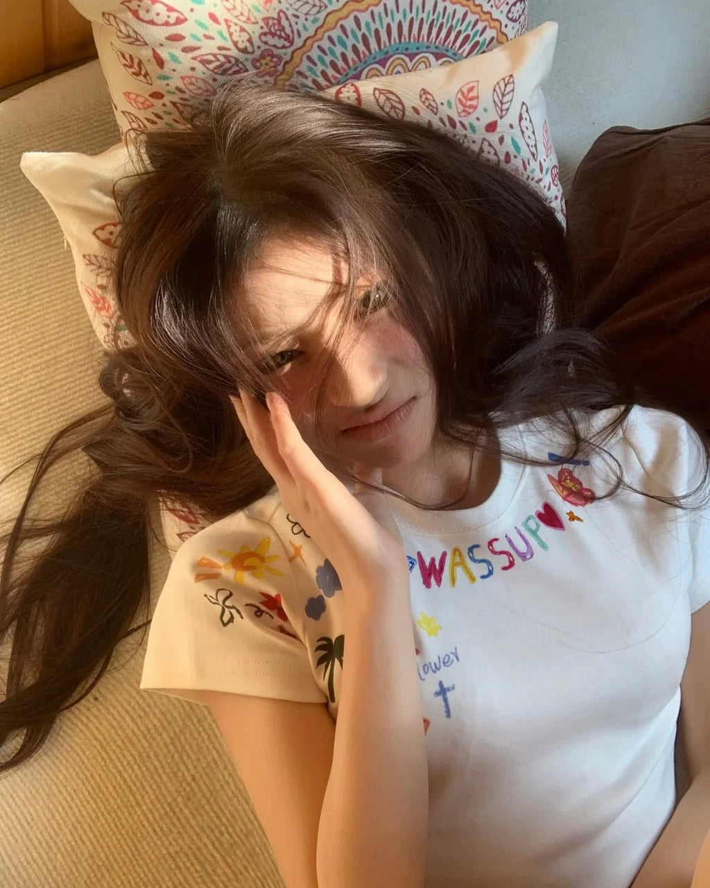 Flower Doodle Slim T-Shirt