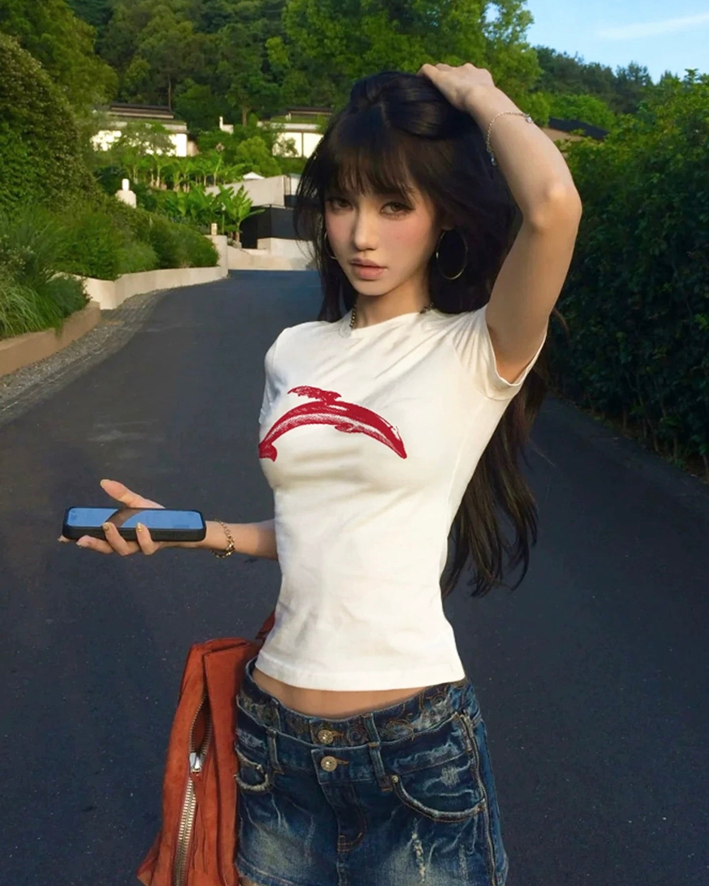 Red Dolphin Slim T-Shirt