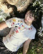 Flower Doodle Slim T-Shirt
