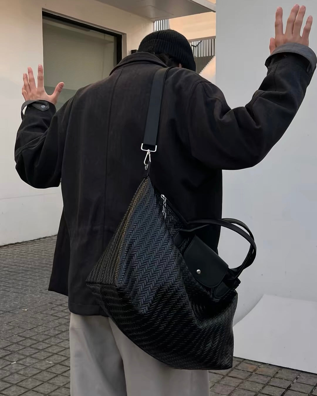 Woven Weekender Tote Bag