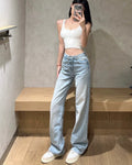 Light Blue Wide-Leg Jeans