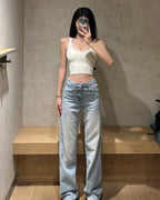 Light Blue Wide-Leg Jeans