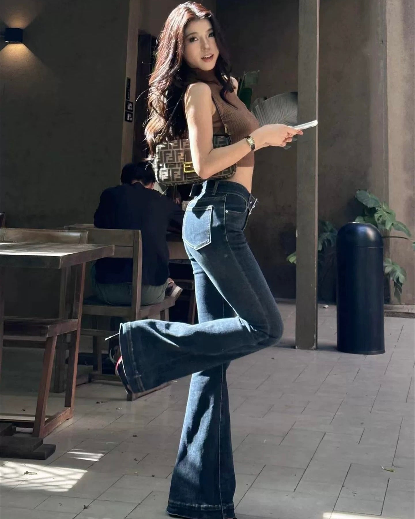 Dark Wash Flared Jeans