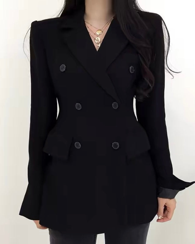 Double-Breasted Waist Blazer