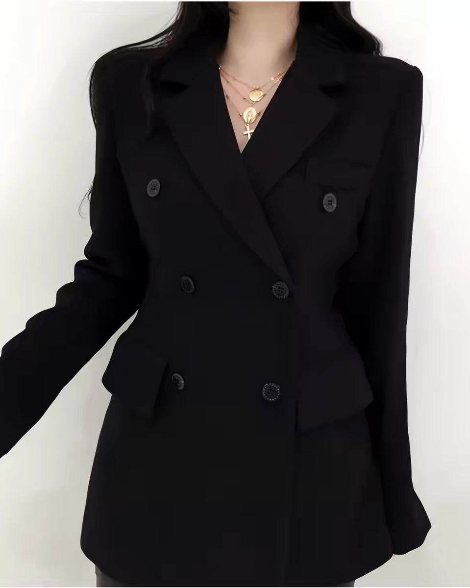 Double-Breasted Waist Blazer