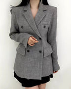 Double-Breasted Waist Blazer