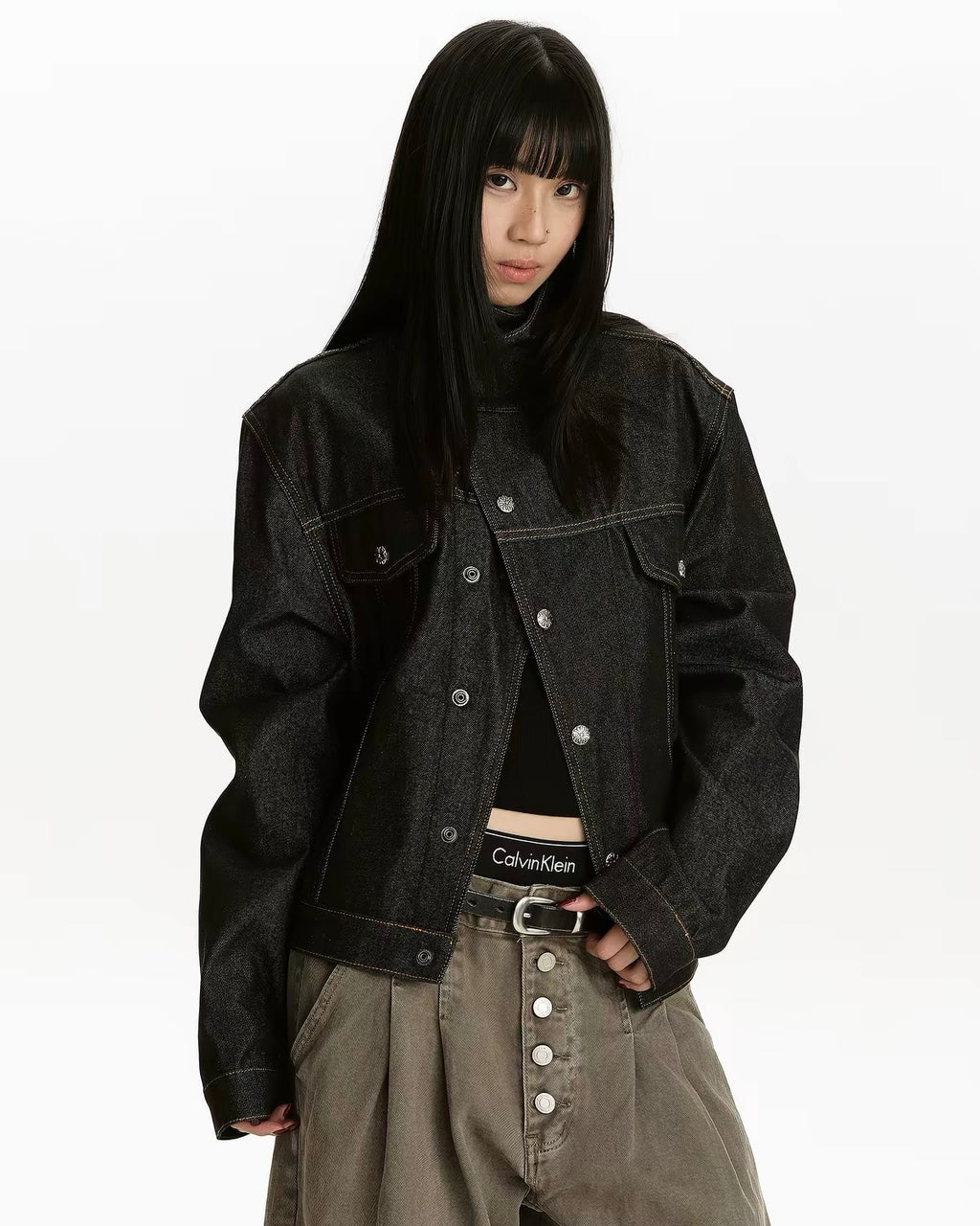 Black Oversized Denim Jacket