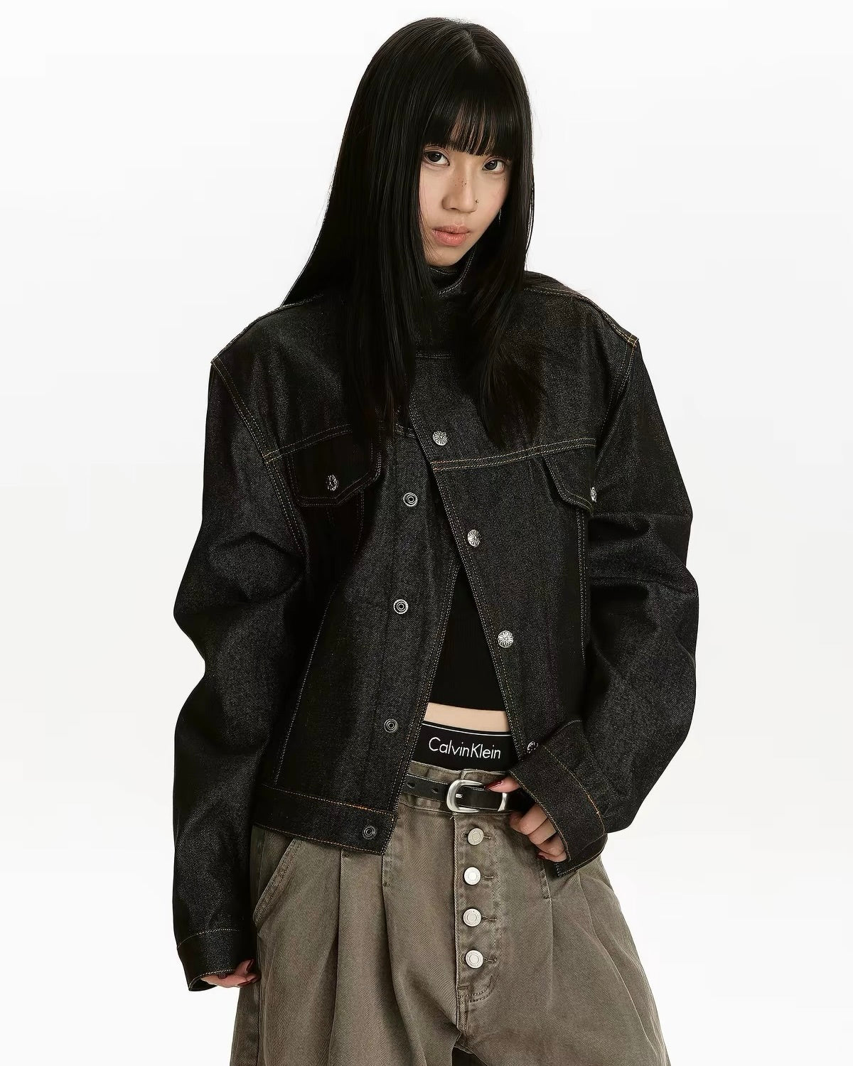 Black Oversized Denim Jacket