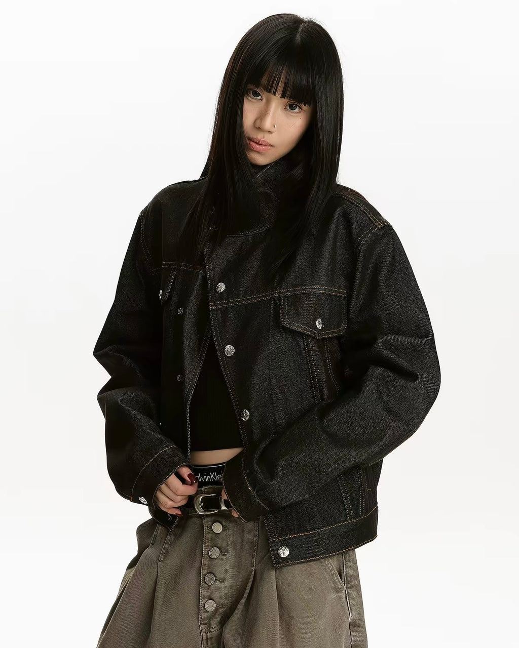 Black Oversized Denim Jacket