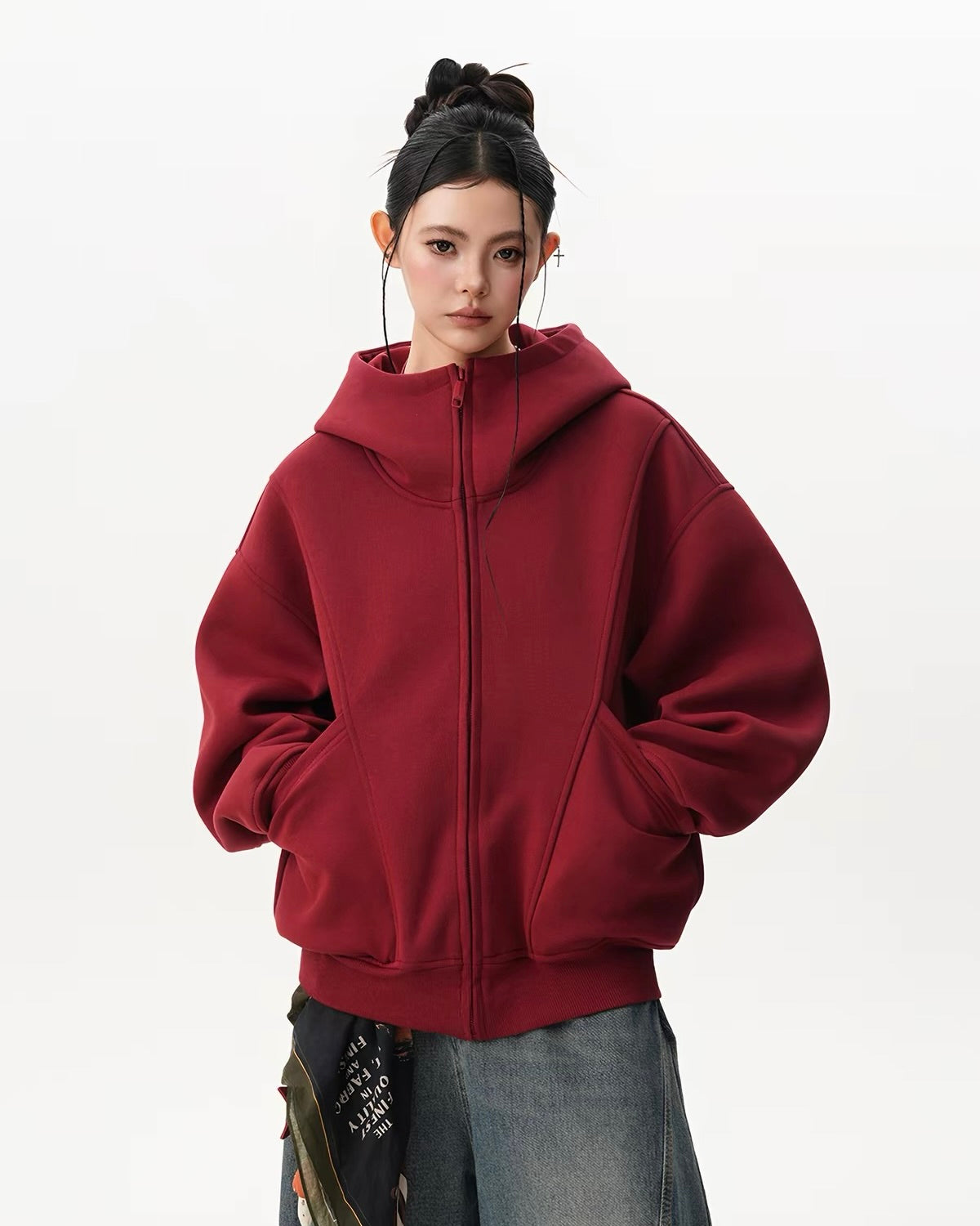 Oversized Zip-Up Hoodie
