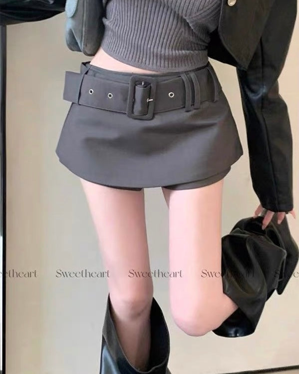 Belted Mini Skort