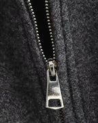 Minimal Zip Wool-Look Jacket