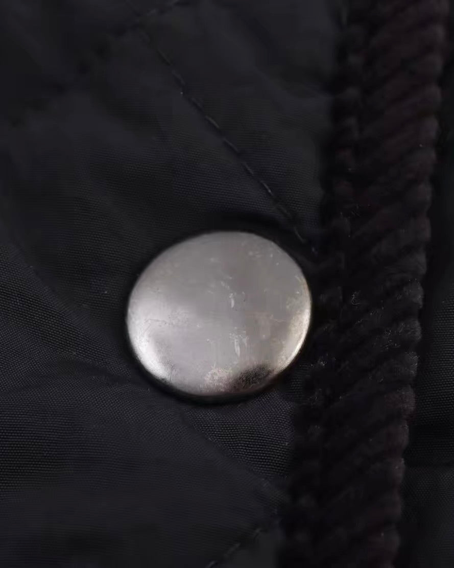 Corduroy Collar Quilted Jacket