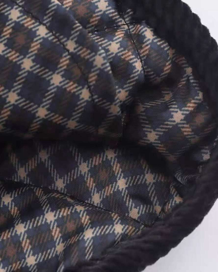 Corduroy Collar Quilted Jacket