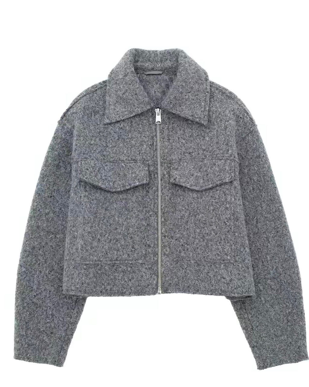 Bouclé Zip Jacket