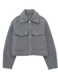 Bouclé Zip Jacket
