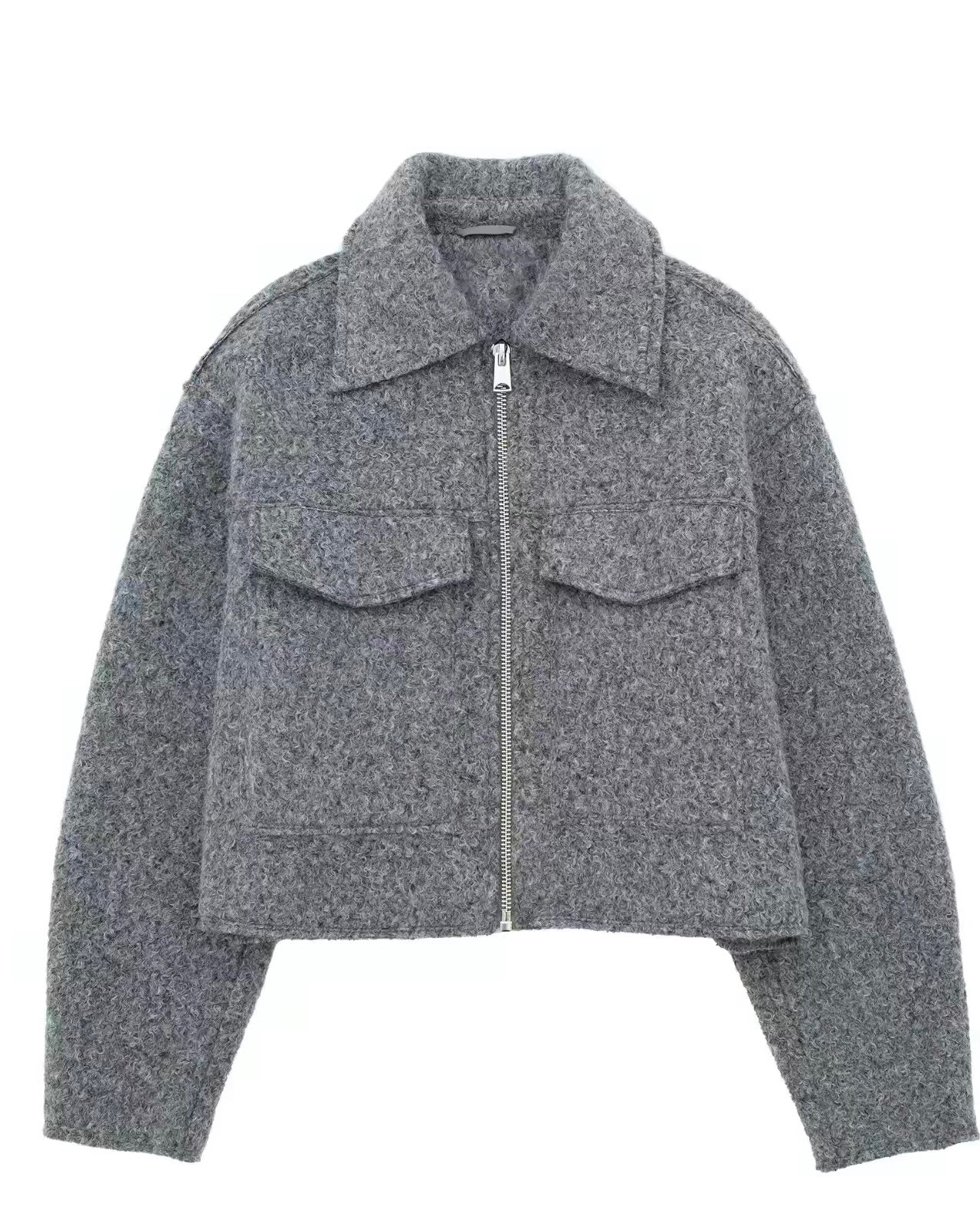 Bouclé Zip Jacket