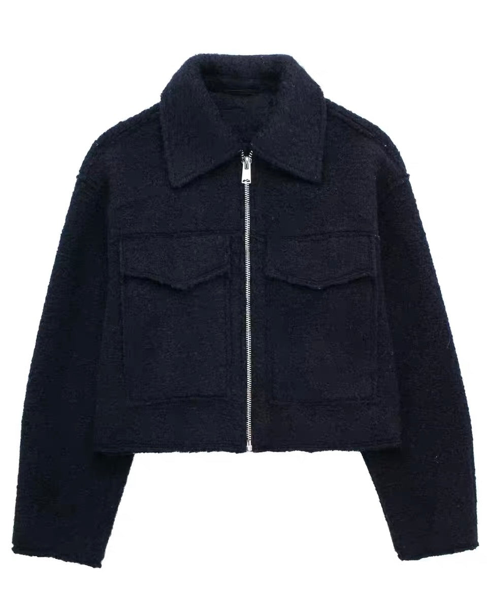 Bouclé Zip Jacket